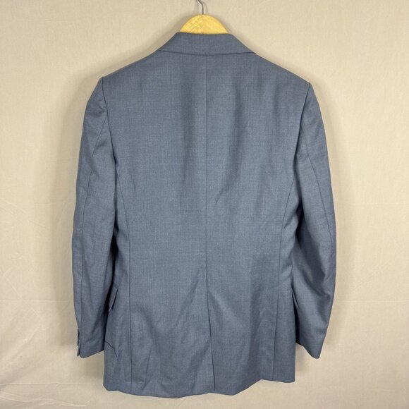 1970s London Fog Bentley Sky Blue 3-Piece Suit 38R Wide-Leg Trousers - Picture 4 of 12